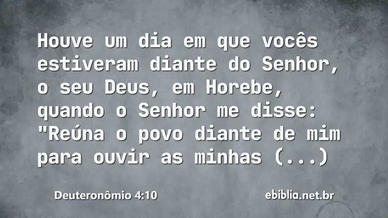 Deuteronômio 4:10