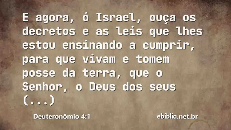 Deuteronômio 4:1