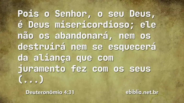 Deuteronômio 4:31