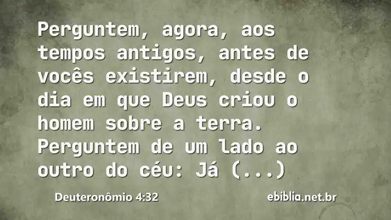 Deuteronômio 4:32