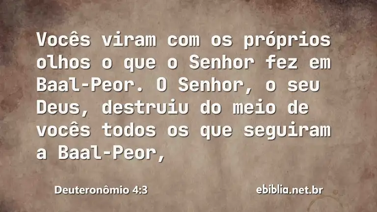 Deuteronômio 4:3