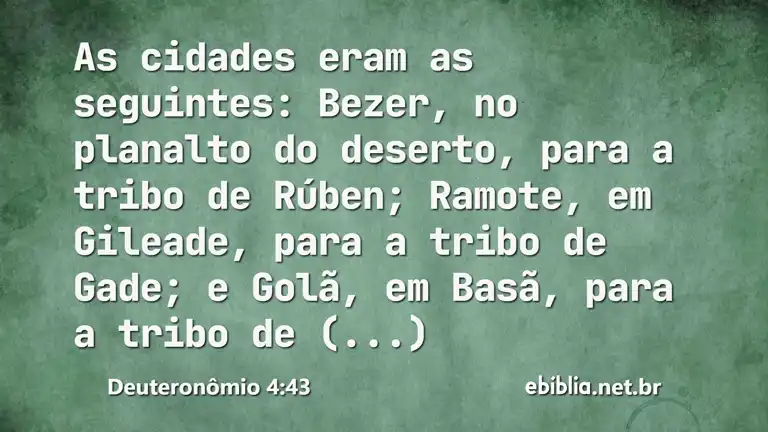 Deuteronômio 4:43