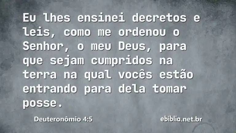 Deuteronômio 4:5