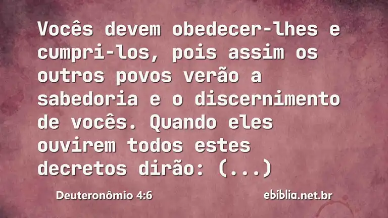 Deuteronômio 4:6