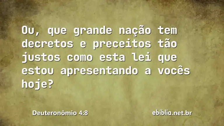 Deuteronômio 4:8