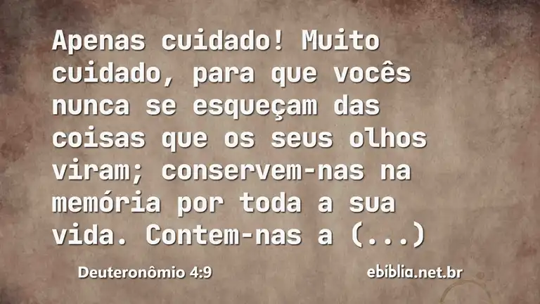 Deuteronômio 4:9