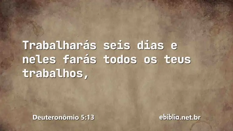 Deuteronômio 5:13