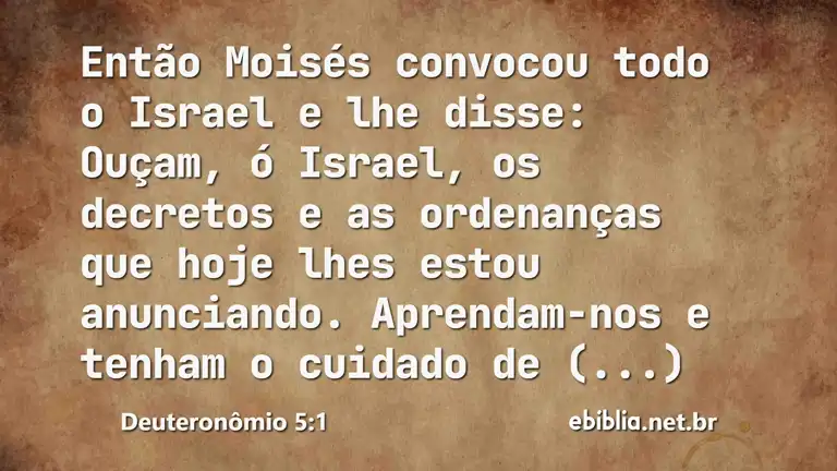 Deuteronômio 5:1