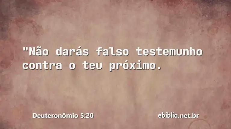 Deuteronômio 5:20