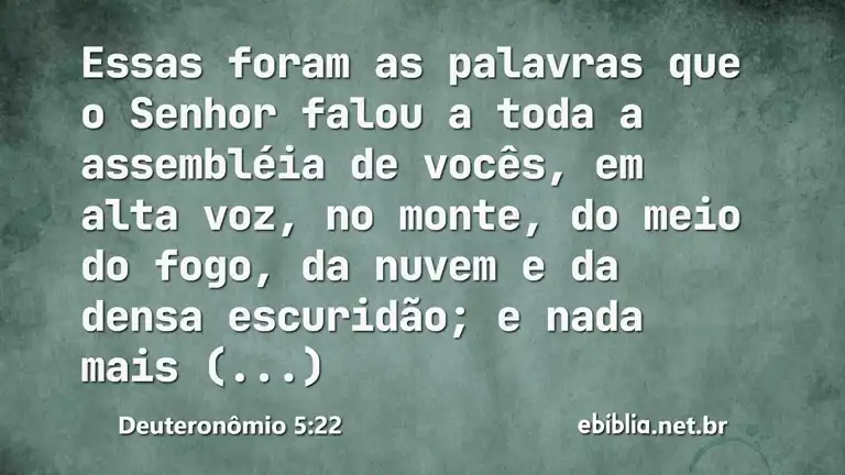 Deuteronômio 5:22