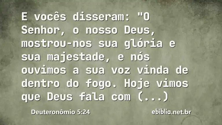 Deuteronômio 5:24