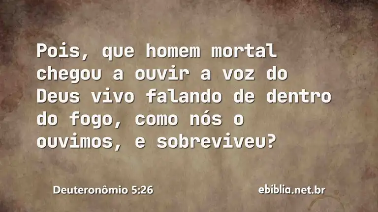 Deuteronômio 5:26