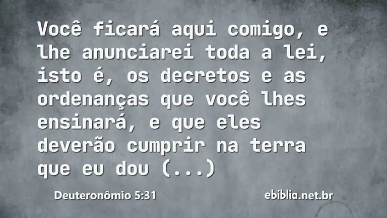 Deuteronômio 5:31