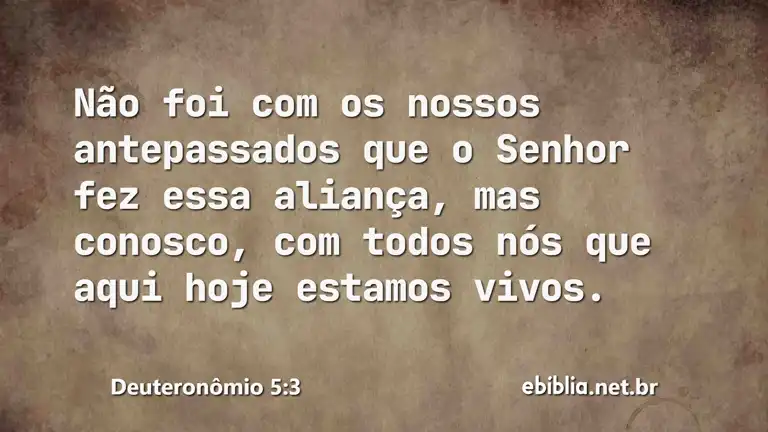 Deuteronômio 5:3