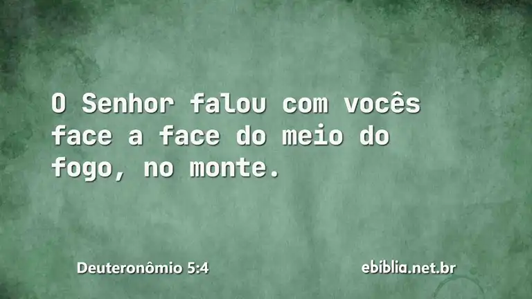 Deuteronômio 5:4