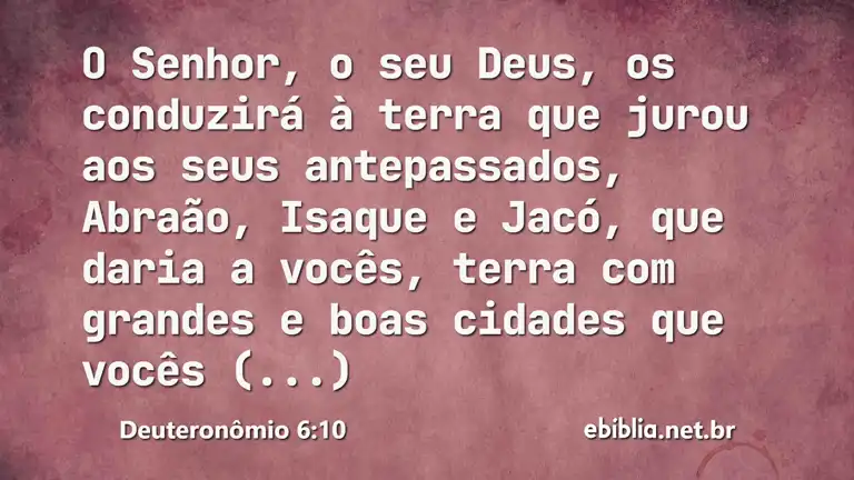 Deuteronômio 6:10