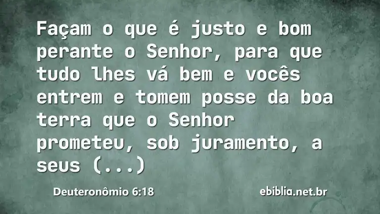 Deuteronômio 6:18