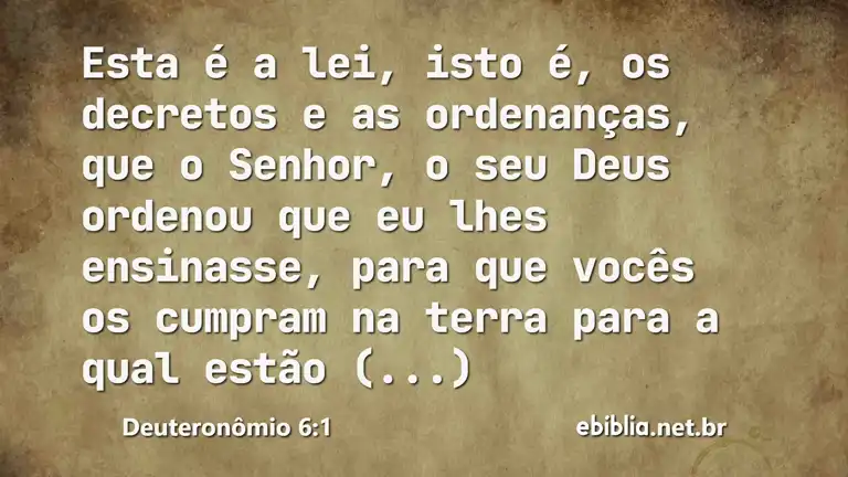 Deuteronômio 6:1