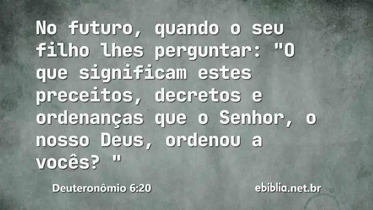 Deuteronômio 6:20