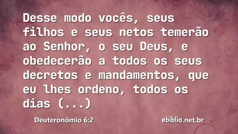 Deuteronômio 6:2