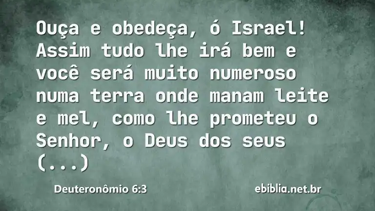 Deuteronômio 6:3