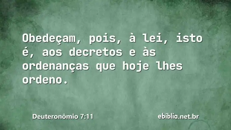 Deuteronômio 7:11