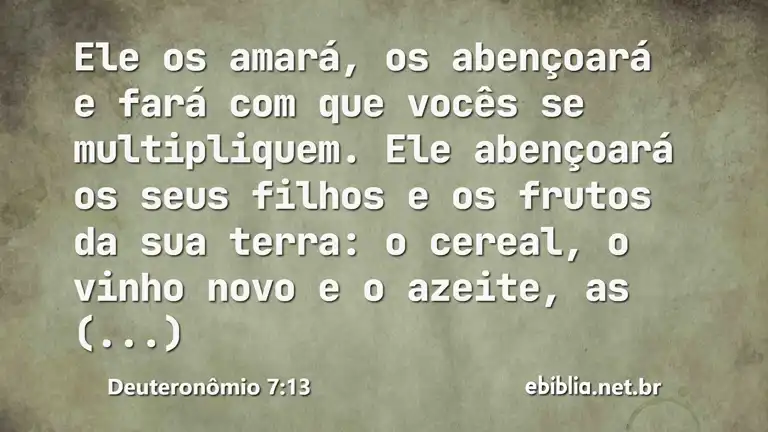 Deuteronômio 7:13