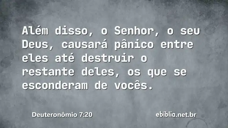 Deuteronômio 7:20