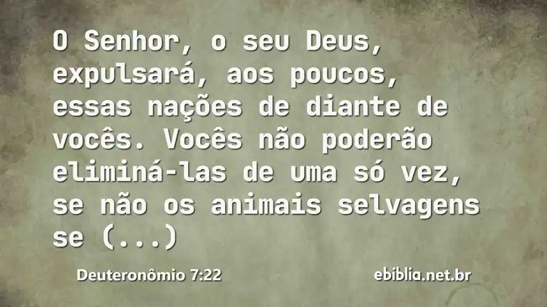 Deuteronômio 7:22