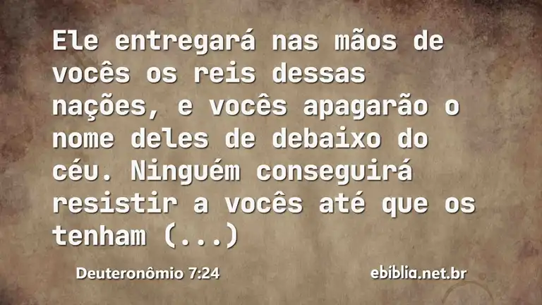 Deuteronômio 7:24