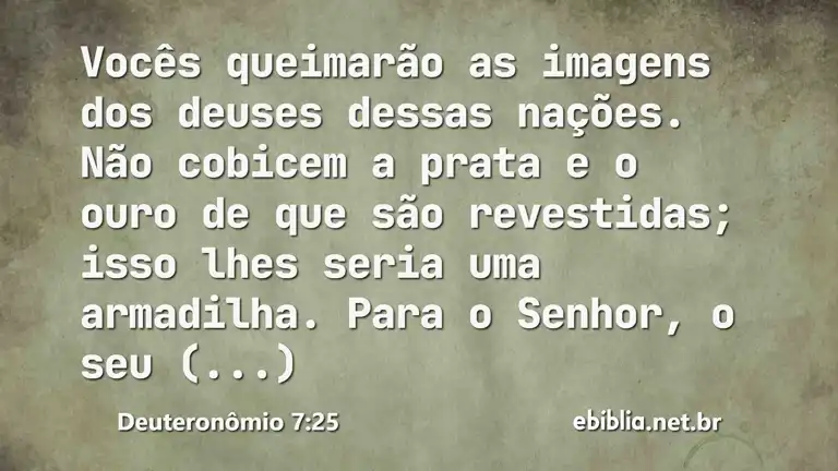 Deuteronômio 7:25