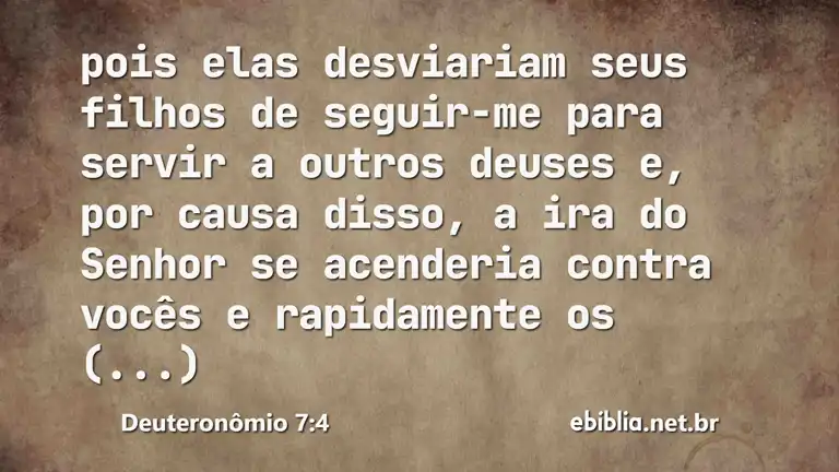 Deuteronômio 7:4