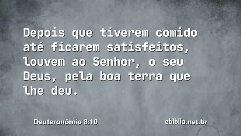 Deuteronômio 8:10