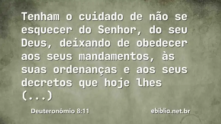 Deuteronômio 8:11