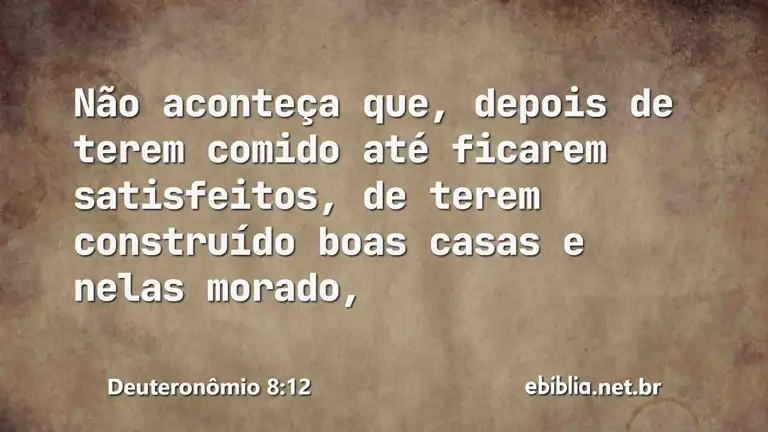 Deuteronômio 8:12