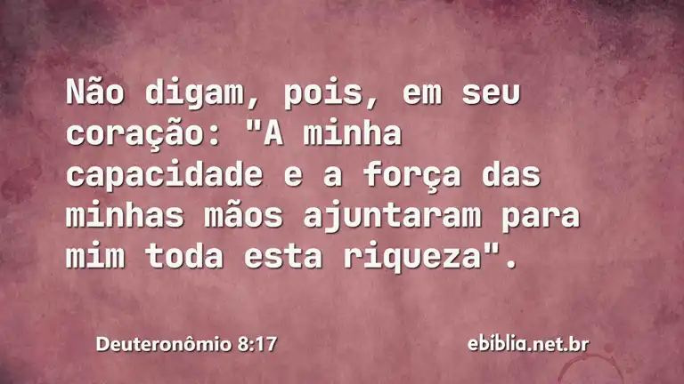 Deuteronômio 8:17