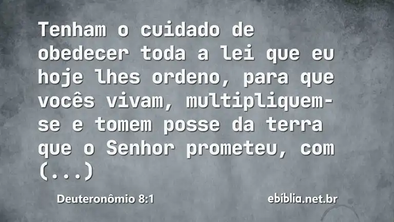 Deuteronômio 8:1