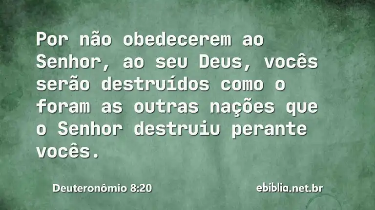 Deuteronômio 8:20