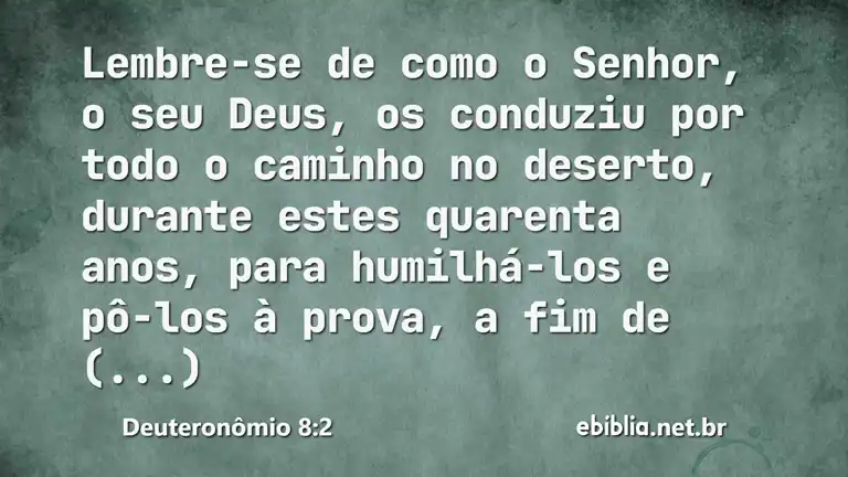 Deuteronômio 8:2