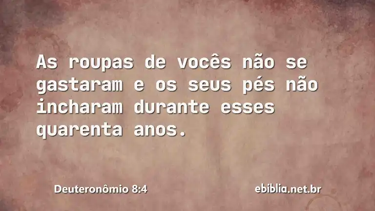 Deuteronômio 8:4