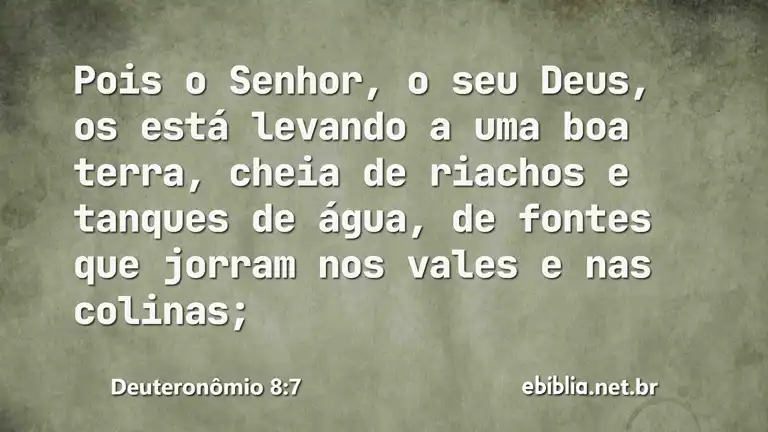 Deuteronômio 8:7