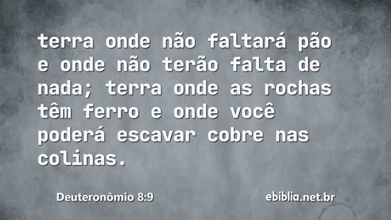 Deuteronômio 8:9