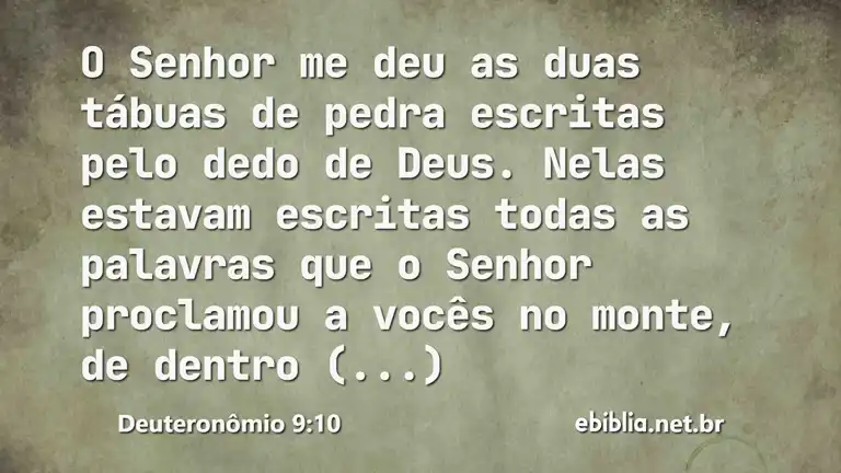 Deuteronômio 9:10