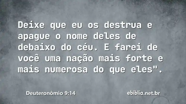 Deuteronômio 9:14