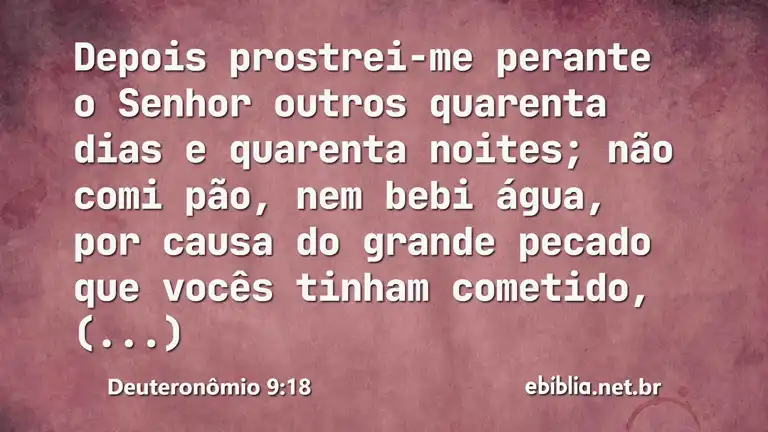 Deuteronômio 9:18