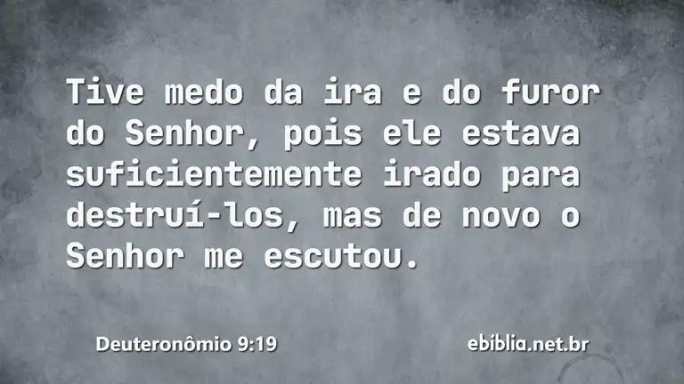 Deuteronômio 9:19