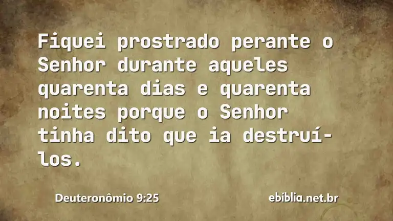 Deuteronômio 9:25