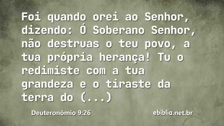 Deuteronômio 9:26