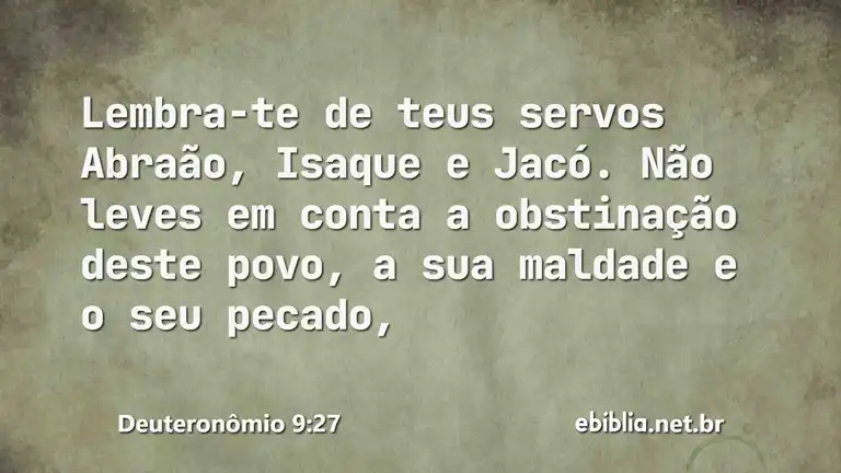 Deuteronômio 9:27