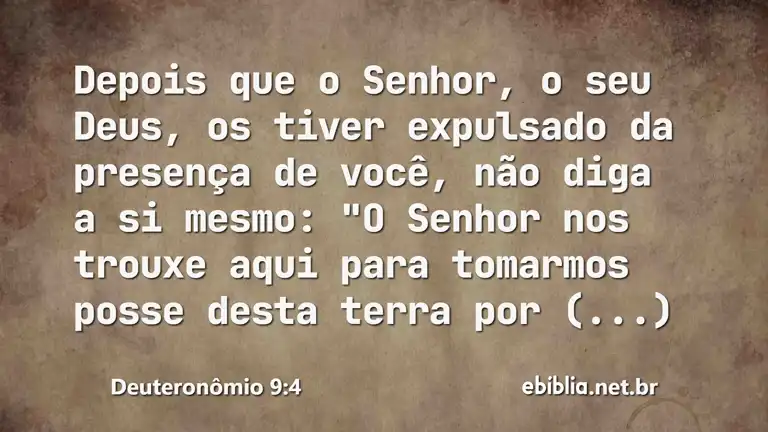 Deuteronômio 9:4